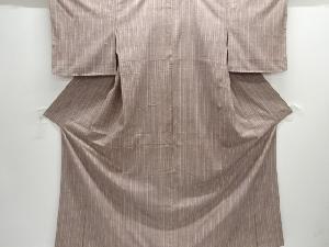 縞模様手織り紬着物